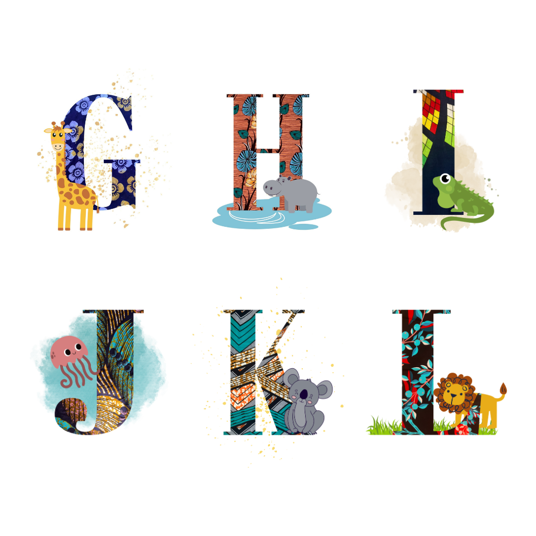 Animal Alphabet Initials A4 Prints