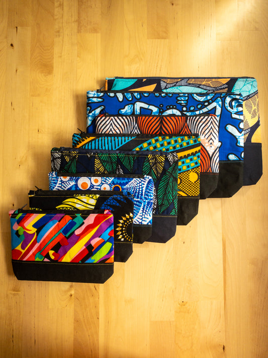 Kitenge Zip Pouches (Multiple designs)
