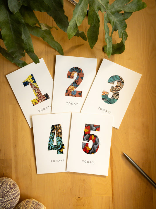 Numbered Birthday Cards